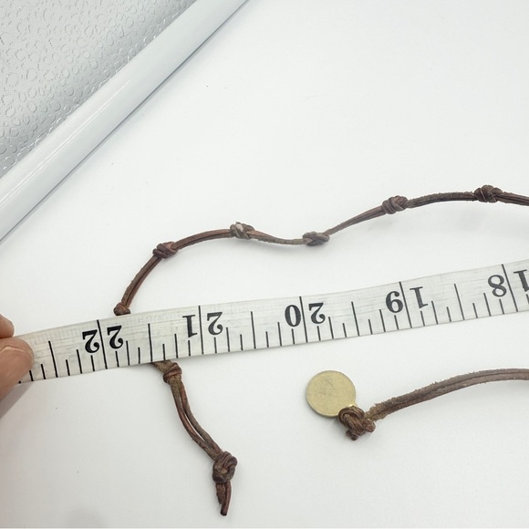 Nina Nguyen Bohemian Leather Necklace with Gold-Plated Brown Solar Quartz - Picture 8 of 8